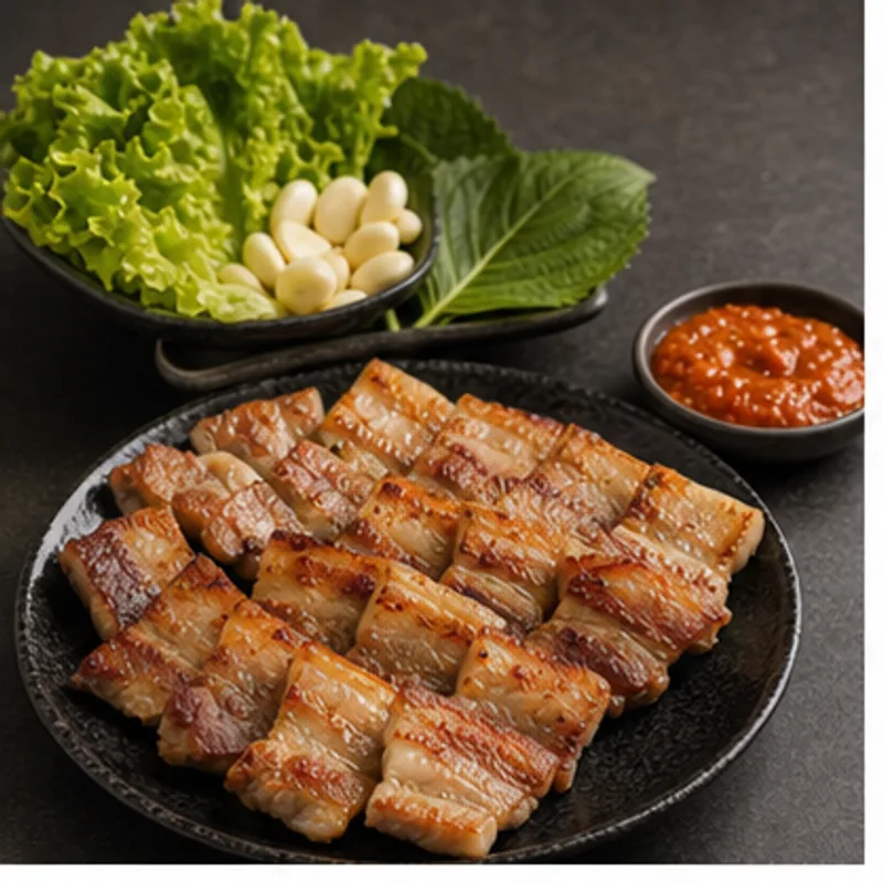 삼겹살 가벼운 1인분 - 삼겹살는 먹고 싶지만 부담은 줄이고 싶을 때, 380kcal 내외로 맞춘 한식 대체 레시피