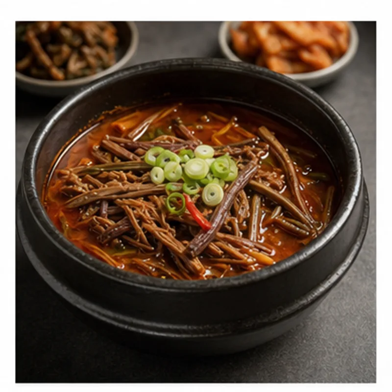 육개장 가벼운 1인분 - 육개장는 먹고 싶지만 부담은 줄이고 싶을 때, 240kcal 내외로 맞춘 한식 대체 레시피