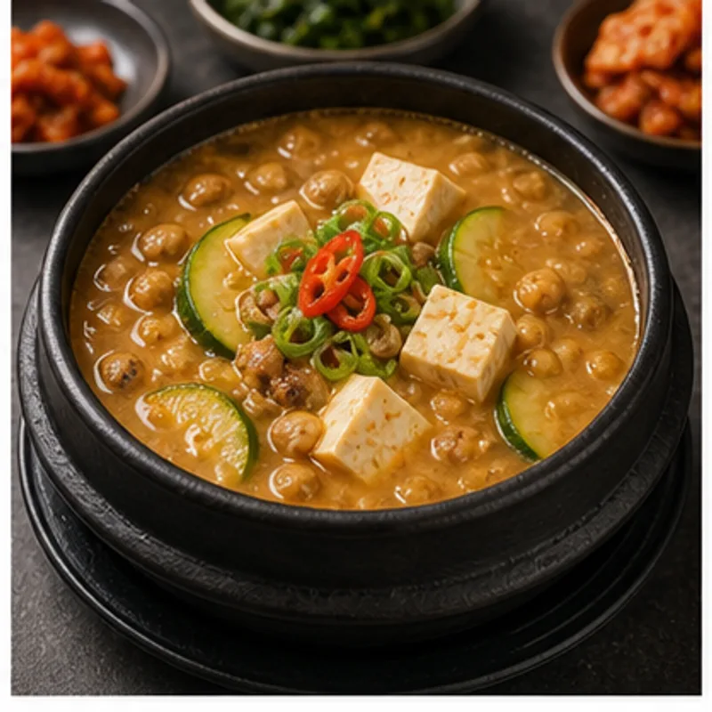 청국장 가벼운 1인분 - 청국장는 먹고 싶지만 부담은 줄이고 싶을 때, 210kcal 내외로 맞춘 한식 대체 레시피