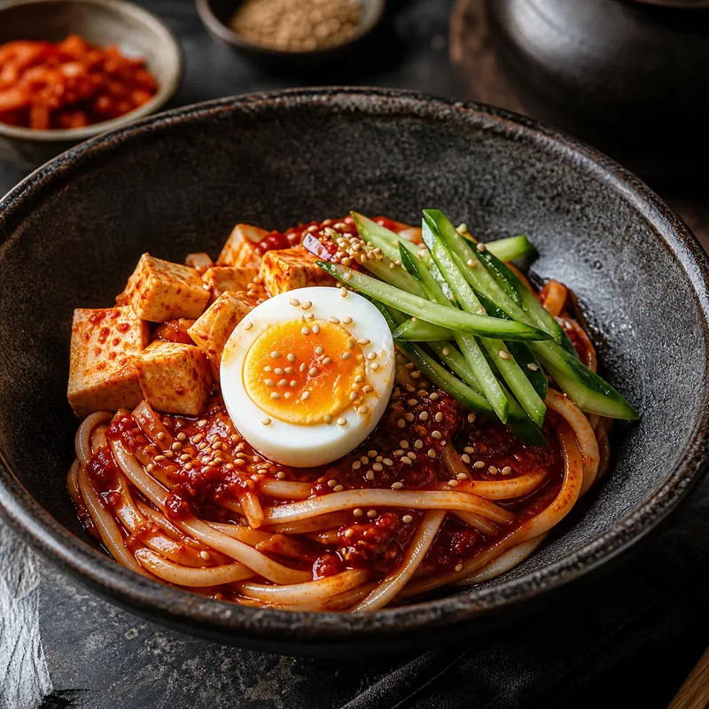 두부면 비빔국수 - 면 먹고 싶은 날 탄수 10g대로 끝내기